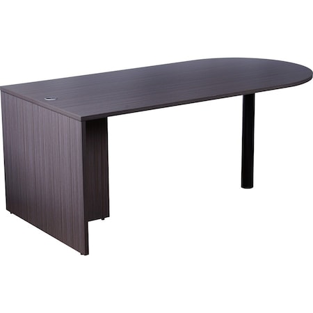 Boss Bullet Desk, Driftwood, 71" x 35", Driftwood Frame, Laminate Frame, Laminate Base, Driftwood Base N147-DW