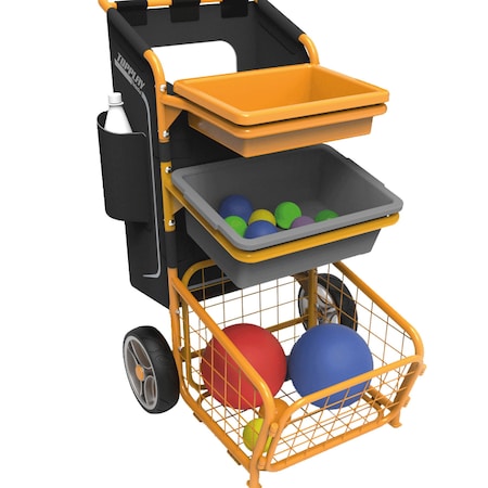 Beleduc By Playwell Multi-Use Storage Cart - Mobile Organizer with Wood Finish B68045