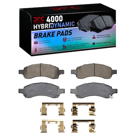 Dynamic Friction Co DFC HybriDynamic Brake Pads Hrdwr Kit 4000-1169-11
