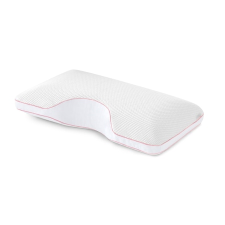 Homeroots Polyester Gel Memory Foam Medium Queen Size Contour Pillow 523834