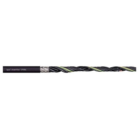 Chainflex Control Cable, 4 C, Black, PVC, 300 V, Order by the Foot CF881-25-04