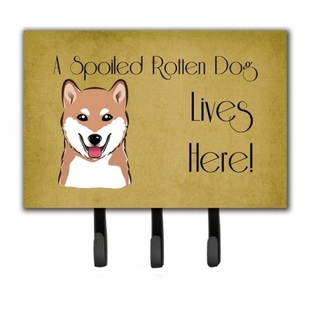Carolines Treasures Shiba Inu Spoiled Dog Lives Here Leash and Key Holder BB1473TH68