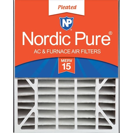 Nordic Pure 20x25x5 Pleated Air Filter, High Capacity, Electrostatically Charged Synthetic Media, MERV 15 20x25x5ABM15-1