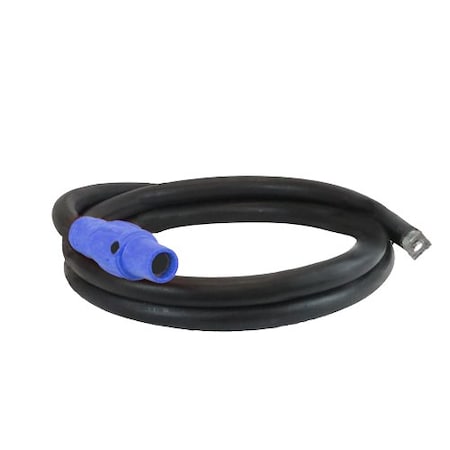 Power Assemblies Type W Pigtail 400A 4/0 AWG Series 16 Female Camlock to Lug 10 ft, Blue 40TW16010FLB