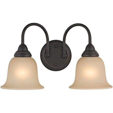 Boston Harbor LYB130928-2VL-VB Vanity Light Fixture, CFL Lamp, Venetian Bronze LYB130928-2VL-VB