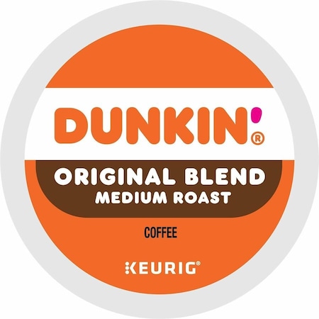 Dunkin K-Cup Original Blend Coffee, Compatible with Keurig Brewer, Medium, K-Cup, Original, Kosher, 4PK 5000380509