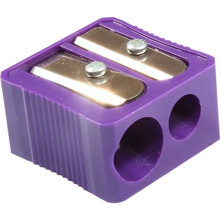 Baumgartens Dual Hole Plastic Pencil Sharpener, Assorted Colors, PK20 MR-3320