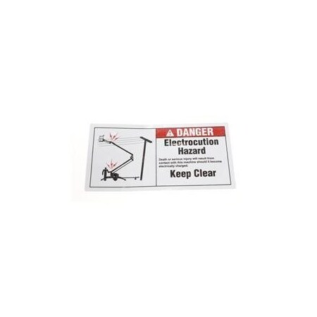 Genie REPLACEMENT DECAL DANGER ELEC HAZ STAY CLR 97515GT