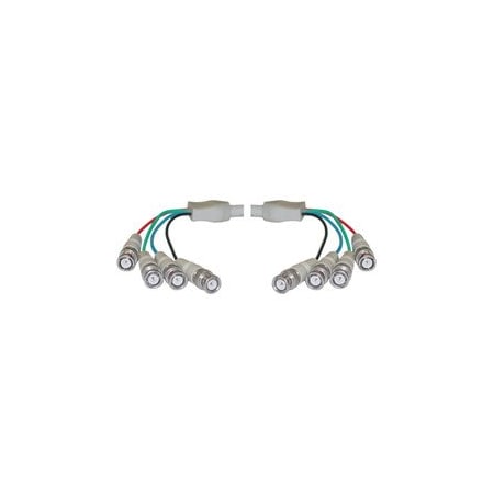 Cable Wholesale BNC x 4 Male to BNC x 4 Male Cable, Double-Shielded, 25 foot 10B1-06125
