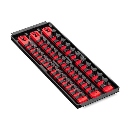 Ernst Manufacturing SocketTray, Red, Plastic, 147/8in, 1PK 8490