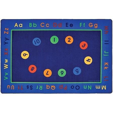 Carpets For Kids 8 x 12 ft. Rectangle Basic Concepts Literacy Rug 8518