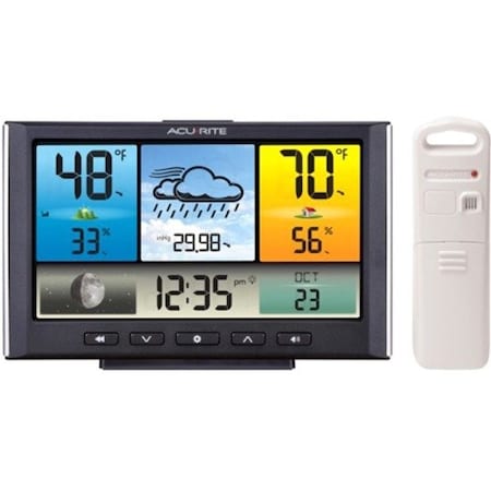 Acurite Acu-Rite Indoor/Outdoor Temperature & Humidity Tabletop or Wall-Mountable Weather Station 02098