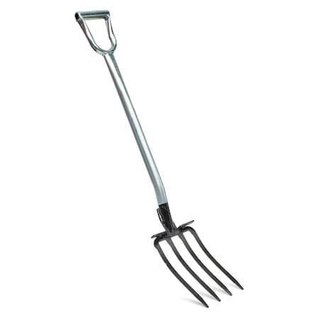 Kings County Tools 4-Tine Pitch Fork for Gardening Heavy Duty Steel Alloy Tines Garden Fork Gardening Tools GW79W07-01