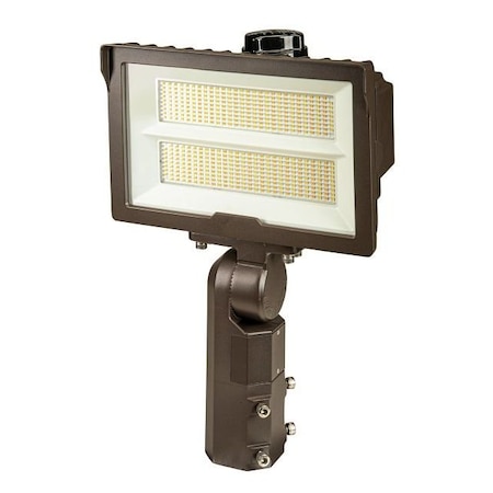 Keystone 140W LED Flood Light feat. Power Select, Color Select.  Rectangular Series 2 with Built-in Photocell KT-FLED140PS-R2B-UNV-8CSB-VDIM /TAA