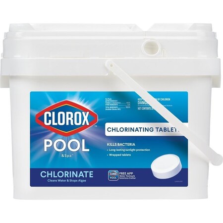 Clorox Clorox Pool & Spa Active99 Series 22425CLX Chlorinating Tablet, Solid, Chlorine, 25 lb 22425CLXW