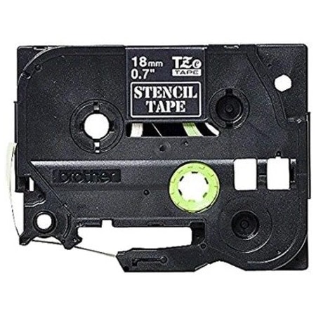 Brother Label/Ribbon Cartridge, White, 45/64 in W STE141