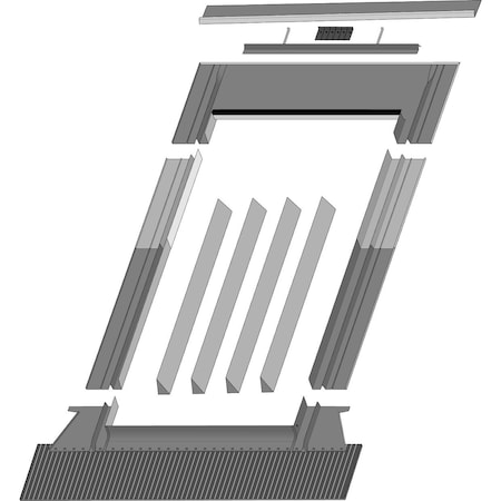 Factory 2 U Skylights High-Profile Tile Roof Flashing Kit for Egress Roof Window 22 1/4'' x 37 1/3'', 22 1/4''x 45 1/4'' 805433