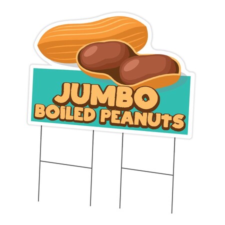 Signmission Jumbo Boiled Peanuts Die Cut Yard & Stake plastic window, 2436-Jumbo Boiled Peanuts C-DC-2436-DS-Jumbo Boiled Peanuts19