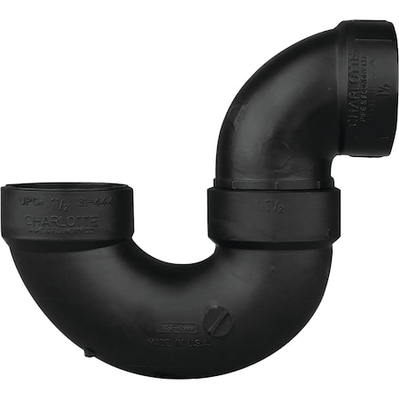 Charlotte Pipe And Foundry 2'' Black ABS P-Trap ABS 00706X 0800HA