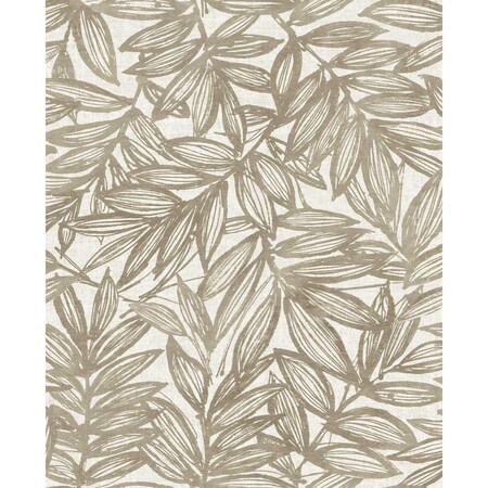 A-Street Prints Rhythmic Taupe Leaf Wallpaper 4146-27233