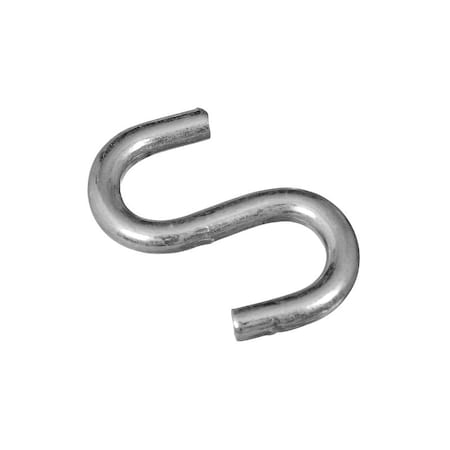 National Hardware S-Hook, 40 lb Working Load, 0.177 in Dia Wire, Steel, Zinc N121-616