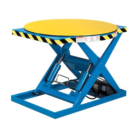 Ballymore Roto Max Rotating Scissor Lift Table 43Dia. Foot Cntrl 33Rh 2.5K Capacity 115V, 1 Phase BM-RM-2.5K-33R-F-1P-115V