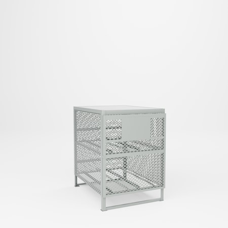 Pucel Horizontal Gas Cylin Der Cabinet, 4 Cylin Der, 30 in W x 42 in H x 38 in D, Gray GCSC-4