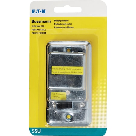 Eaton Bussmann 125V 15A 2-1/4'' Handy Box Fuse Holder Cover Plate BP/SSU