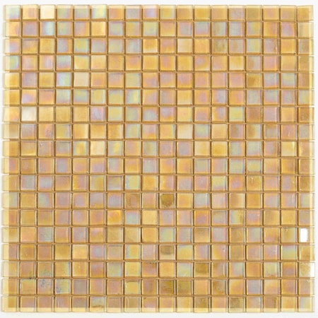 Apollo Tile Skosh 11.6inx11.6in Glossy Light Shimmer Beige Glass Mosaic Wall and Floor Tile 18.69 sqft/cs, 20PK APLNB88BG329A