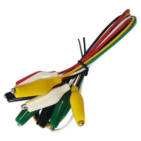 Multicomp Pro Test Lead Set, Alligator Clip, Alligator Clip, 60 VDC, 5 A, Black, Green, Red, White, Yellow MP770286