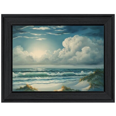 Homeroots Moon Glow 2 Black Framed Print Wall Art 404924