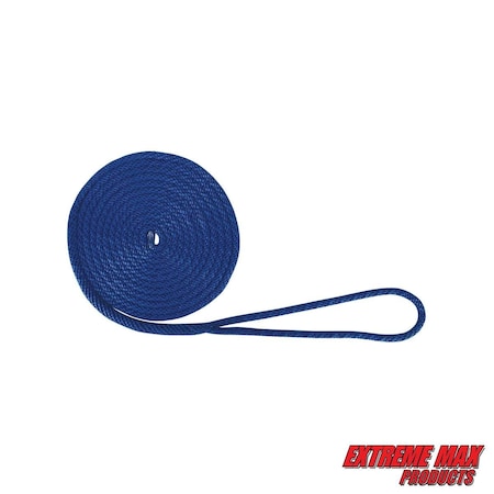 Extreme Max 3006.2009 BoatTector Solid Braid MFP Dock Line - 3/8" x 15', Royal Blue 3006.2009