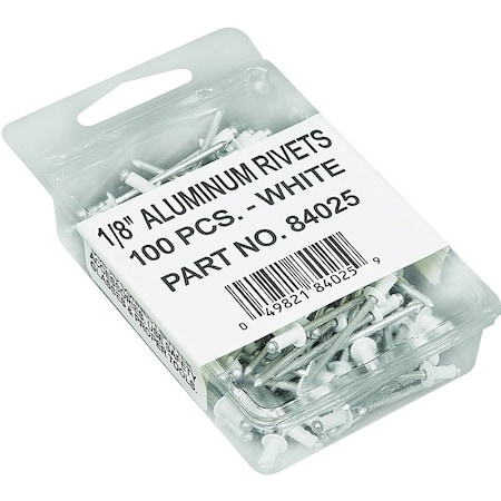 Amerimax Home Products Gutter Rivet, 1-1/2 in L, Aluminum, 100PK 84025