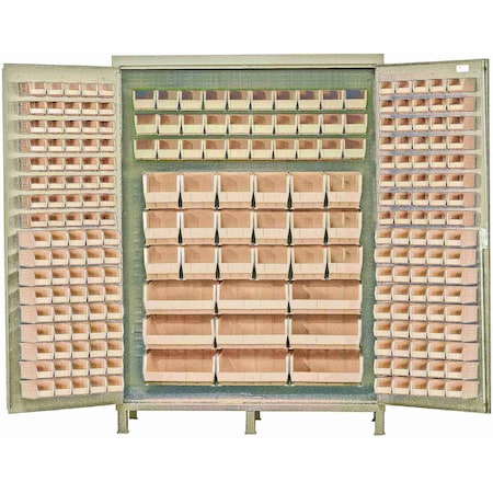 Quantum Storage Systems JUMBO BEIGE STORAGE CABINET W/227 IVORY BINS QSC-BG-60IV