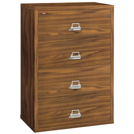 Fireking 4 Drawer, 1 Hr Fire & impact rated, 38" wide lateral Light Chestnut 4-3822-CLC