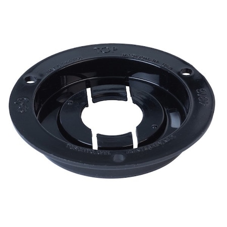 Grote Lighting Theft-Resistant Polycarbonate Mounting Flange & Pigtail Cap for 21/2in Round Lights, Black 43162