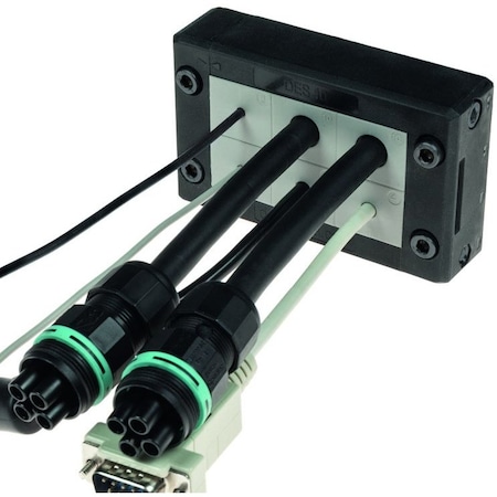 Detas DES 10 Splittable Frame, 63 x 39 mm Cutout, Black 1731010010