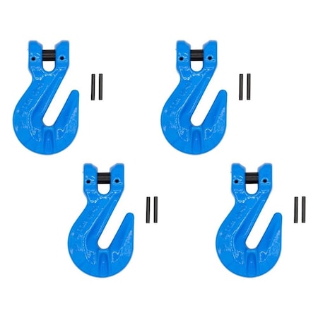 Mytee Products G100 3/8in Cradle Clevis Grab Hook for Lifting - 8,800 lbs WLL, 4PK GH38-G100x4