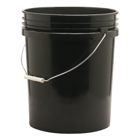 Leaktite 005G01BK120 Pail, 5 gal, Plastic, Black 1123025