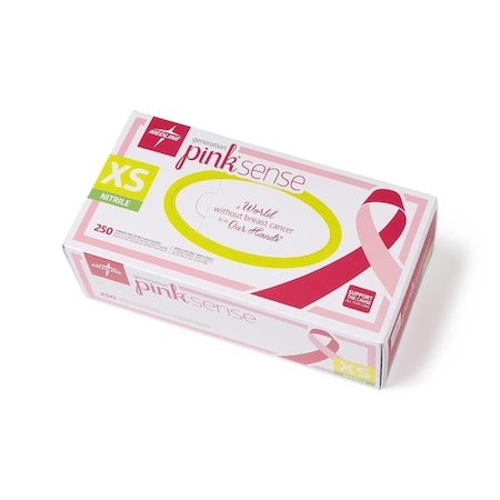 Medline Generation Pink Sense Powder-Free Nitrile Exam Gloves, Size XS, 250PK PINK2583H