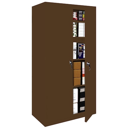 Steel Cabinets Usa Storage Cabinet, 72 in H, 36 in W, Walnut, 4 Shelves FS-36-WAL
