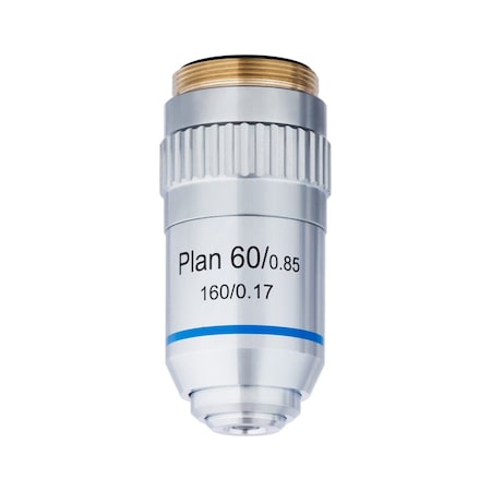 Amscope 60X Plan Achromatic Objective Lens with Knurled Ring PA60XK-V300