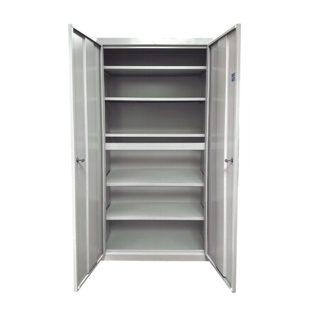 Steel Cabinets Usa Storage Cabinet, 72 in H, 30 in W, Dove Gray, 5 Shelves UA-301872-5-G