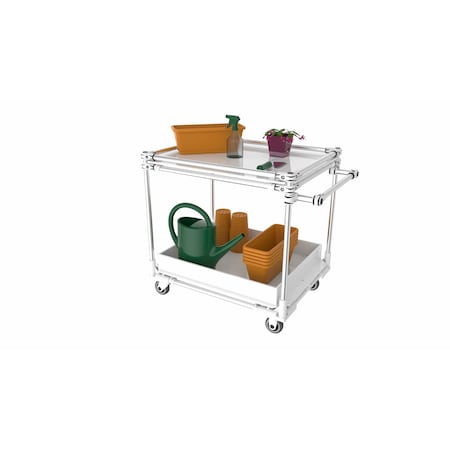 Trilogiq 2-Level Cart 4 Flanges Per Level Including A Compartment On The Lower Level. 49D-9