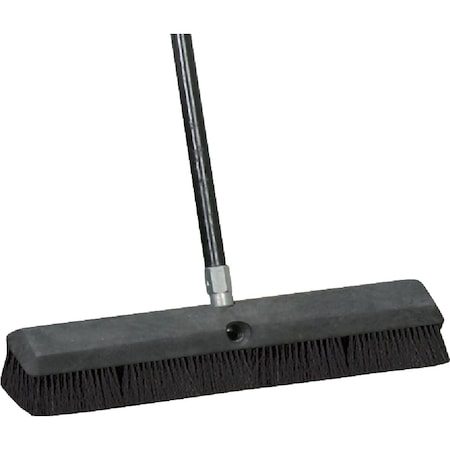 Do It Best 18'' W. x 60'' L. Metal Handle Black-Fibre Border Push Broom 89220