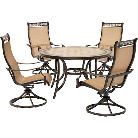 Hanover Monaco 5-Piece Dining Set MONACO5PCSW