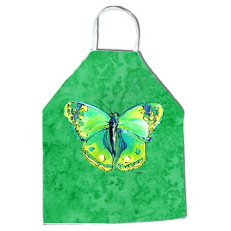 Carolines Treasures 27 H x 31 W in. Butterfly Green on Green Apron 8863APRON