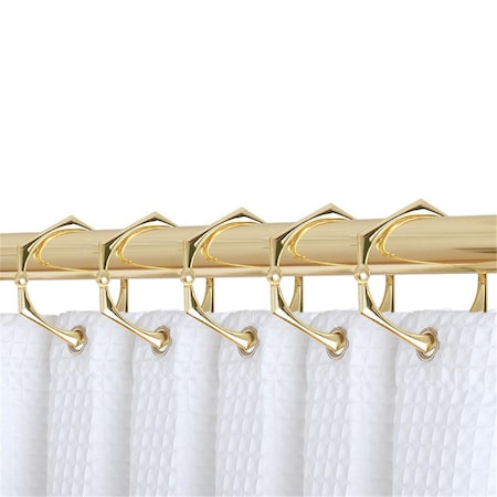 Utopia Alley 2.5 x 2.7 in. Rustproof Zinc Shower Curtain Hooks Rings for Bathroom, Gold, 12PK HK9GD