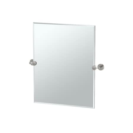 Gatco Latitude II 24" Frameless Rectangle Mirror, Satin Nickel 4299SM
