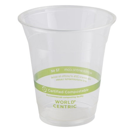 World Centric World Centric 12 oz. Ingeo Compostable Clear Cup, PK1000 CP-CS-12